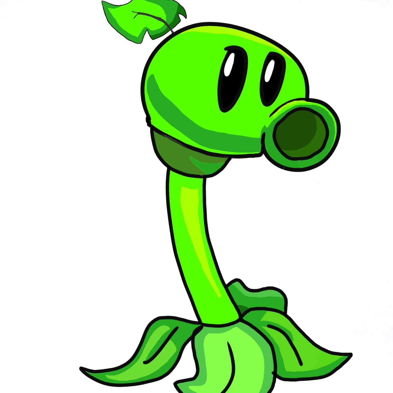 Crappy Peashooter Art And Coloring 