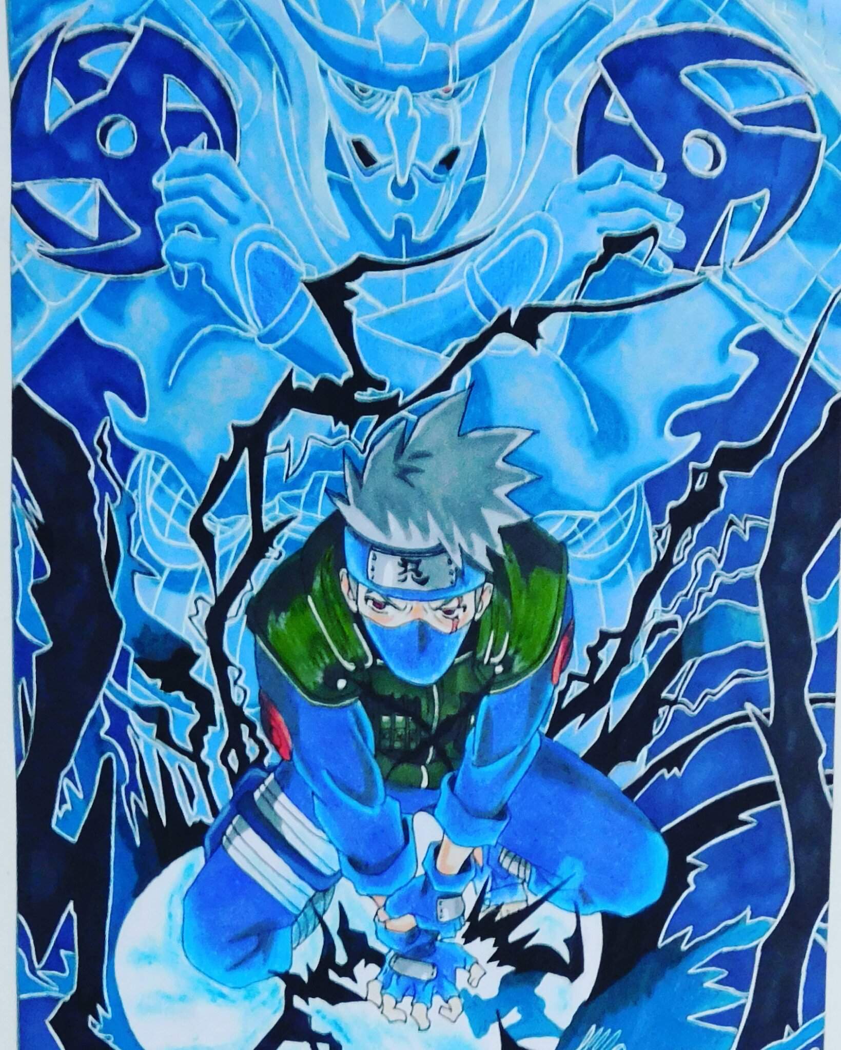 Dibujo De Kakashi Con El Susanoo Arte Anime Amino Amino