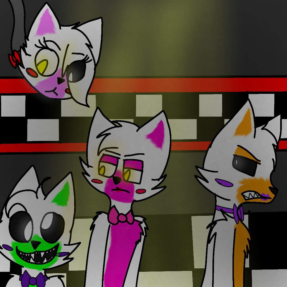 Mangle Tangle Funtime Foxy And Lolbit Fnaf School Amino Amino