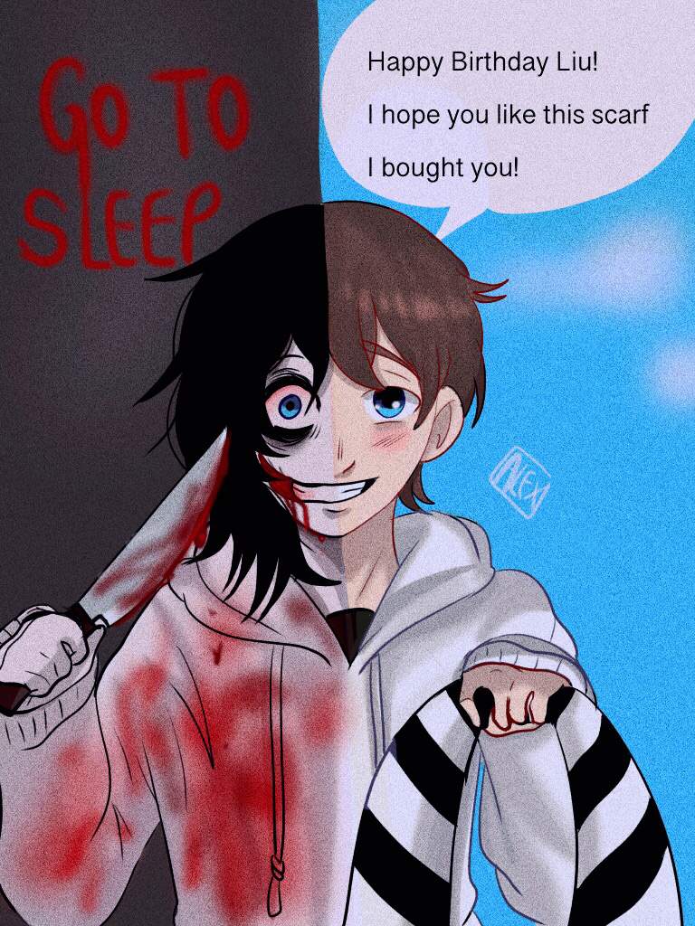 jeff the killer drawing anime