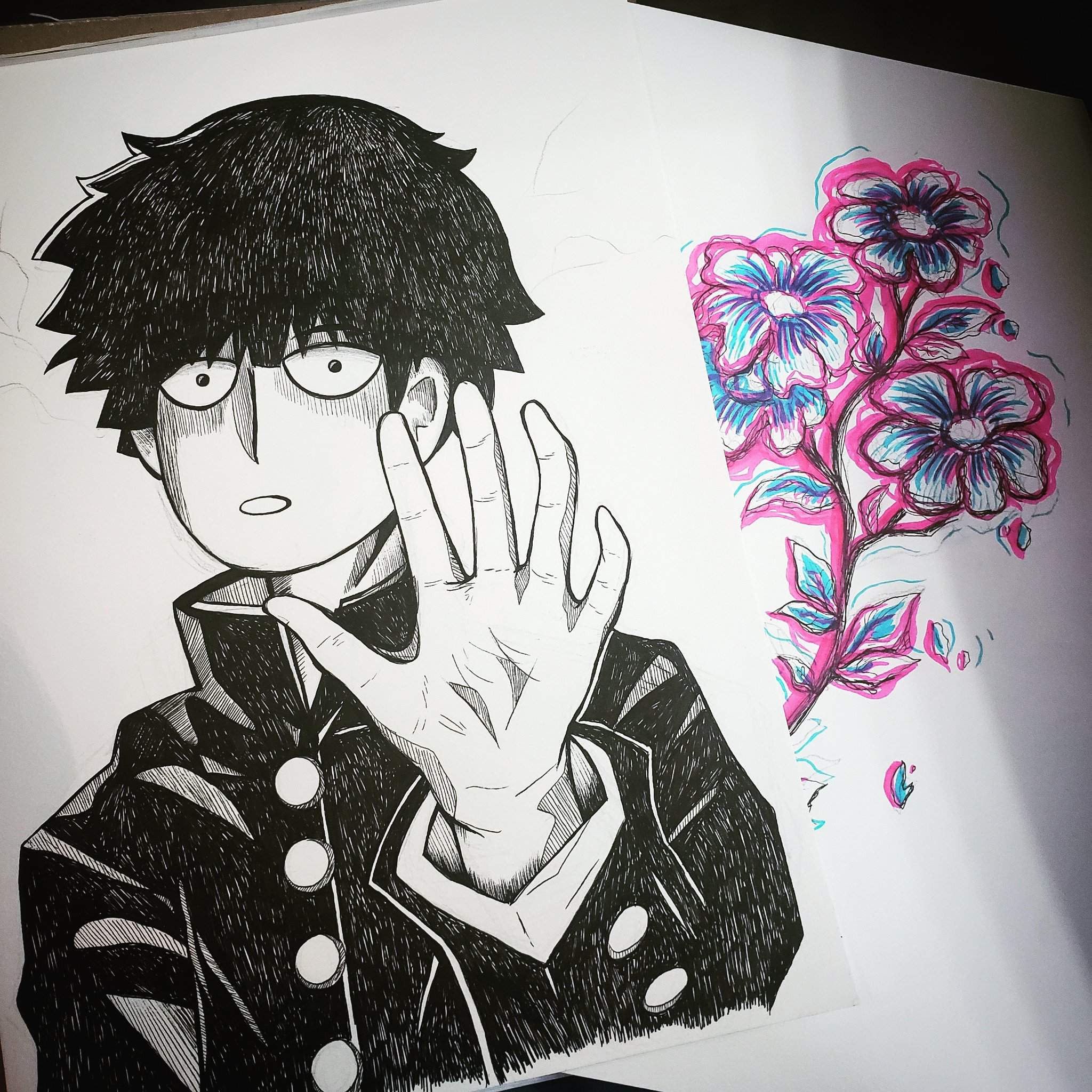 Some Of My Fan Art Mob Psycho 100 Amino