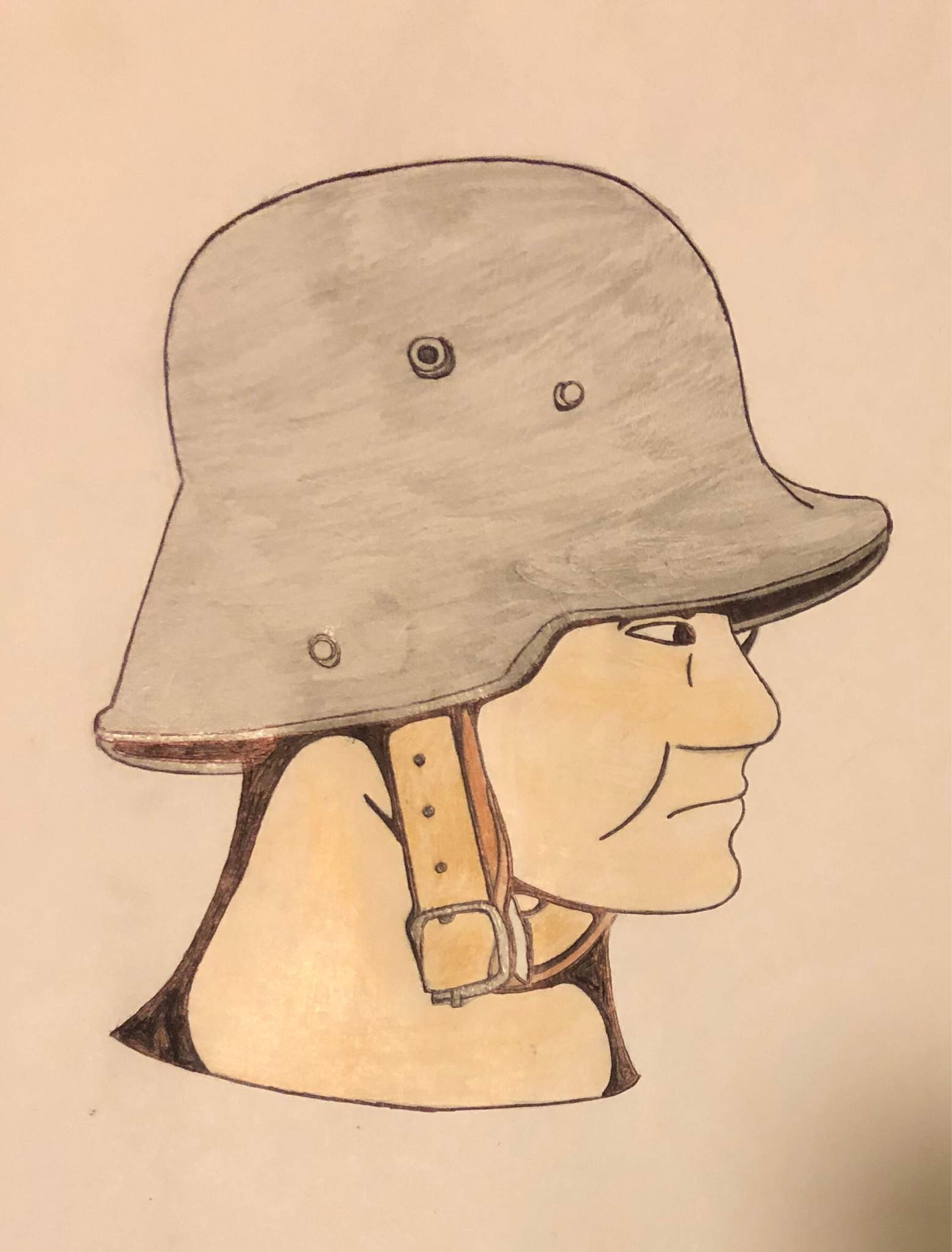 Stahlhelm M1916 Drawing Completed World War Ii Amino Amino