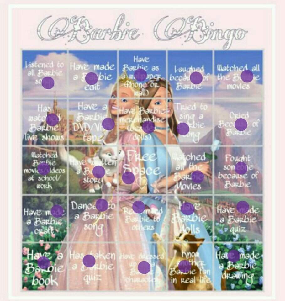barbie bingo