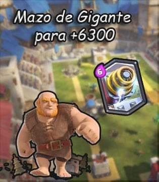 MAZO DE GIGANTE PARA LAS 6300 COPAS Clash Royale Amino Amino