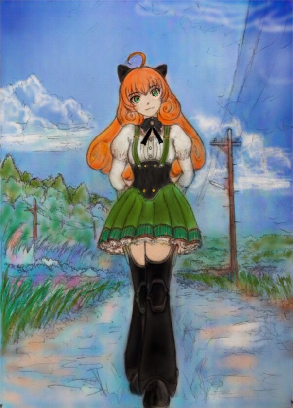 Rwby7 Rwby Penny Polendina ペニーポレンディーナ This Time I Was Able To Draw Penny Polendina Until Now Penny Has Never Walked In Such A Landscape So I Drew It Rwby Amino