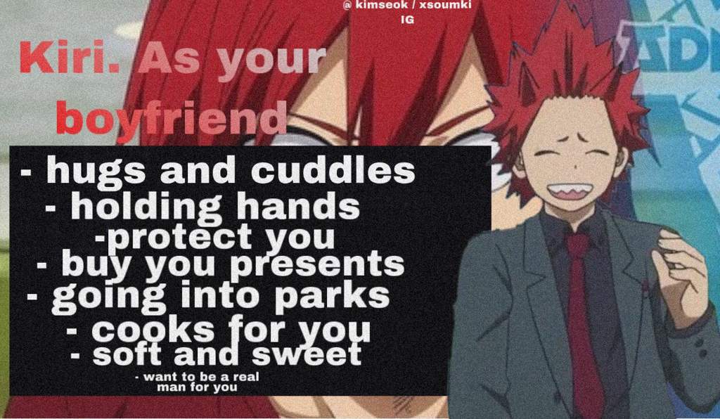 Kirishima As Your Bofriend My Hero Academia Amino