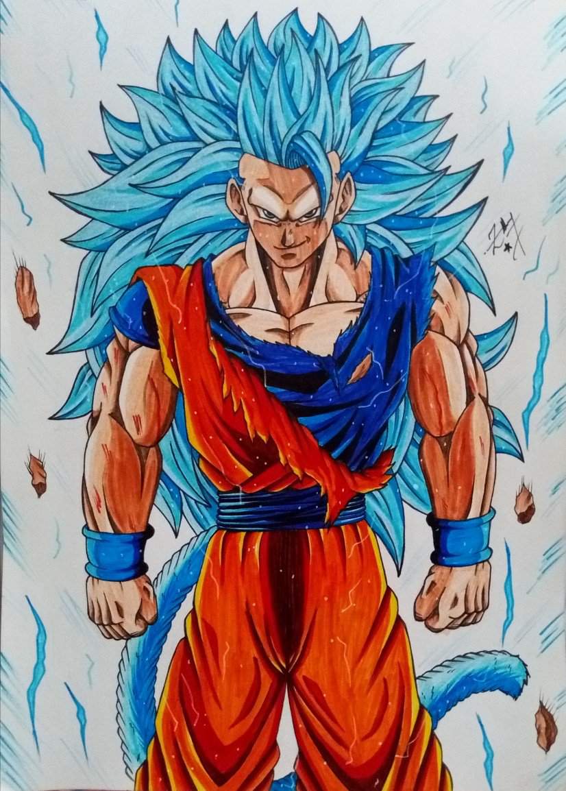 Drawing Goku Super Saiyan Blue 3 | DragonBallZ Amino