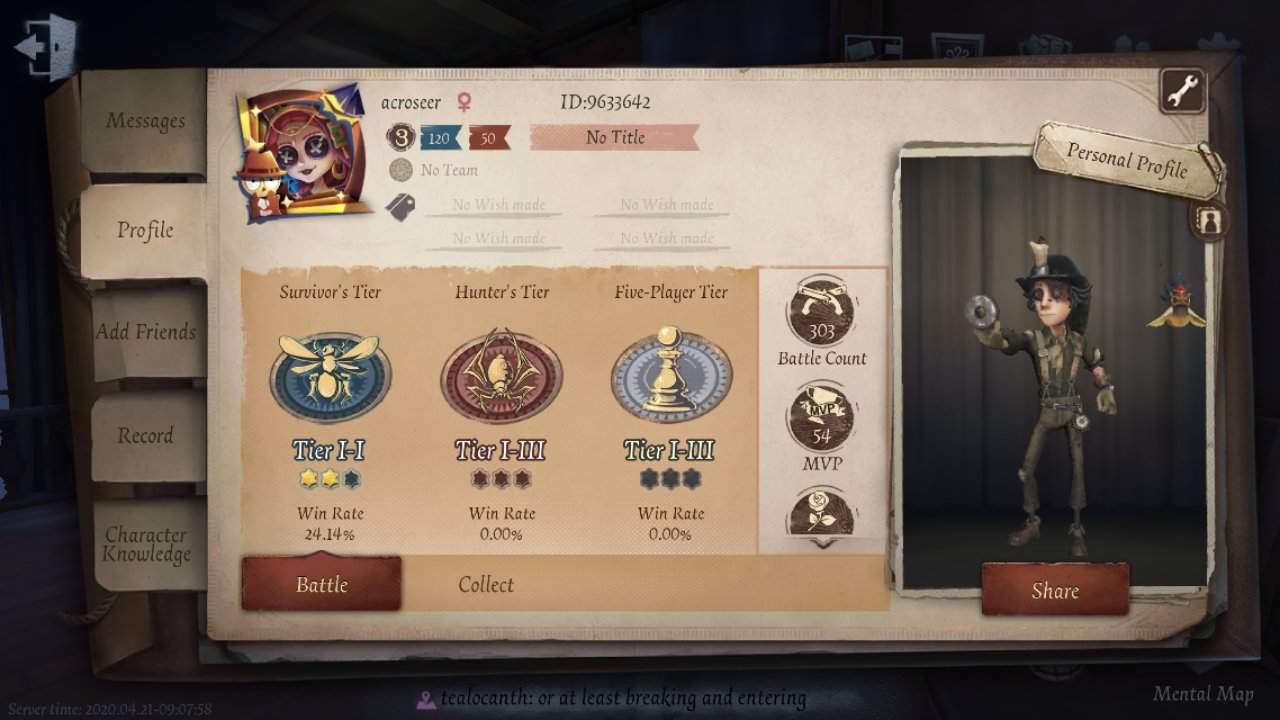 Bout Me Identity V Official Amino