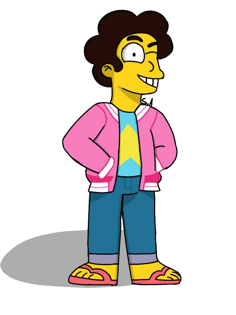 Steven in the Simpsons art style | Cartoon Amino