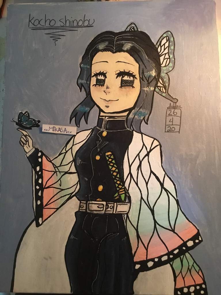 Shinobu canvas drawing Demon Slayer Kimetsu No Yaiba Amino