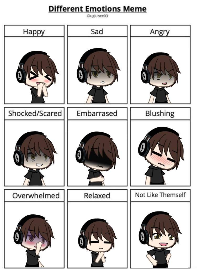 Different Expressions meme | Gacha-Life Amino