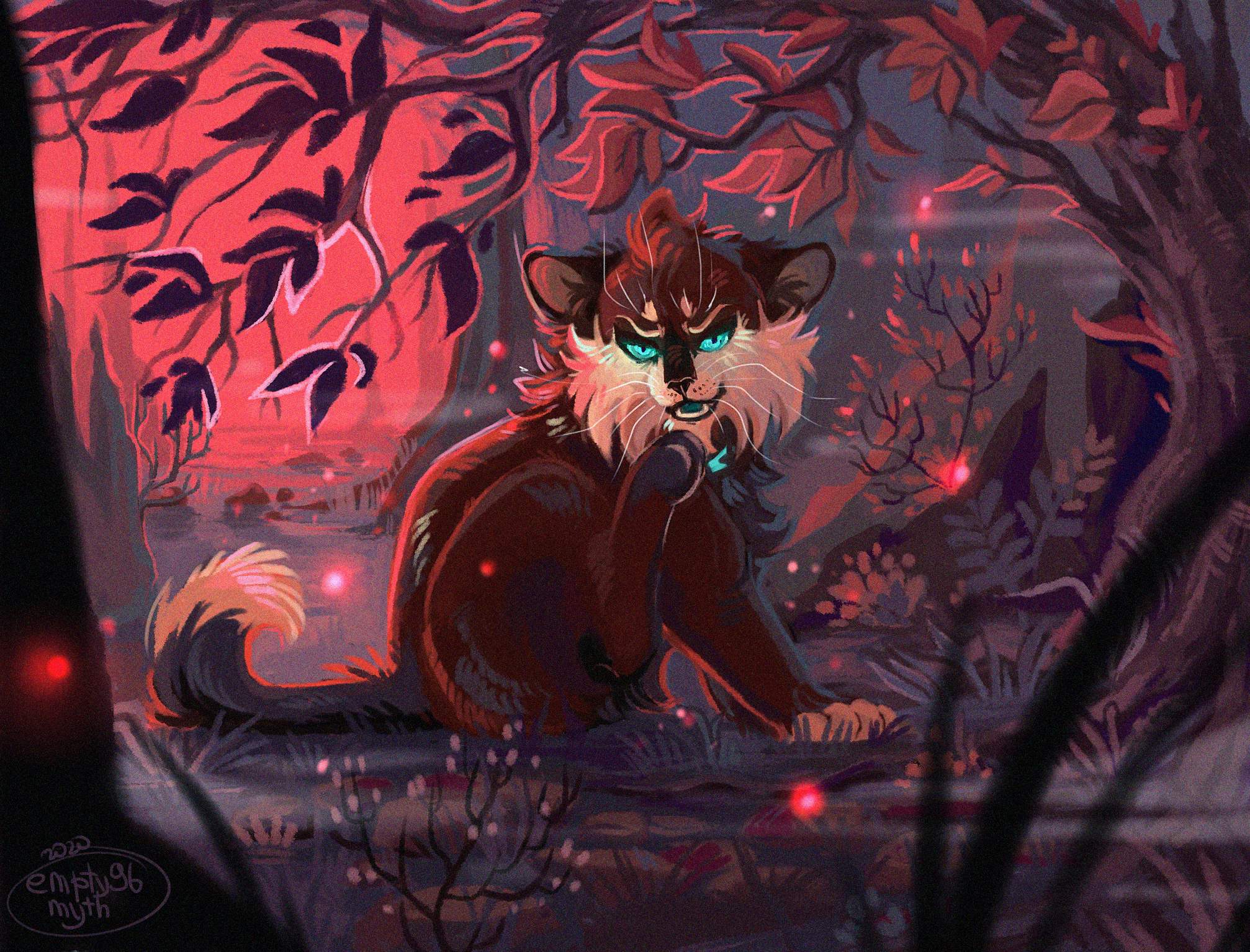 Кот арт коты Воители лес в закате