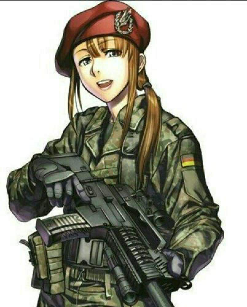 Женщина солдат аниме