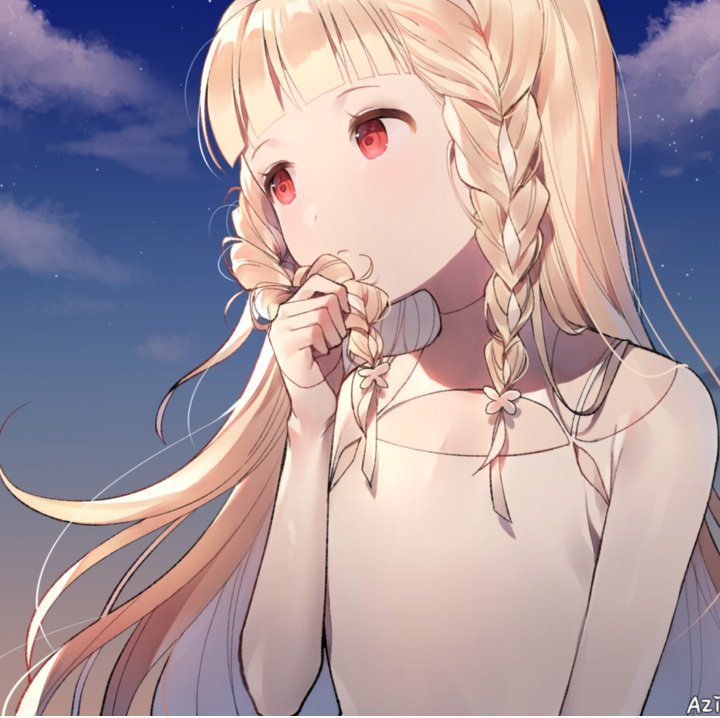 Anime blonde pigtails