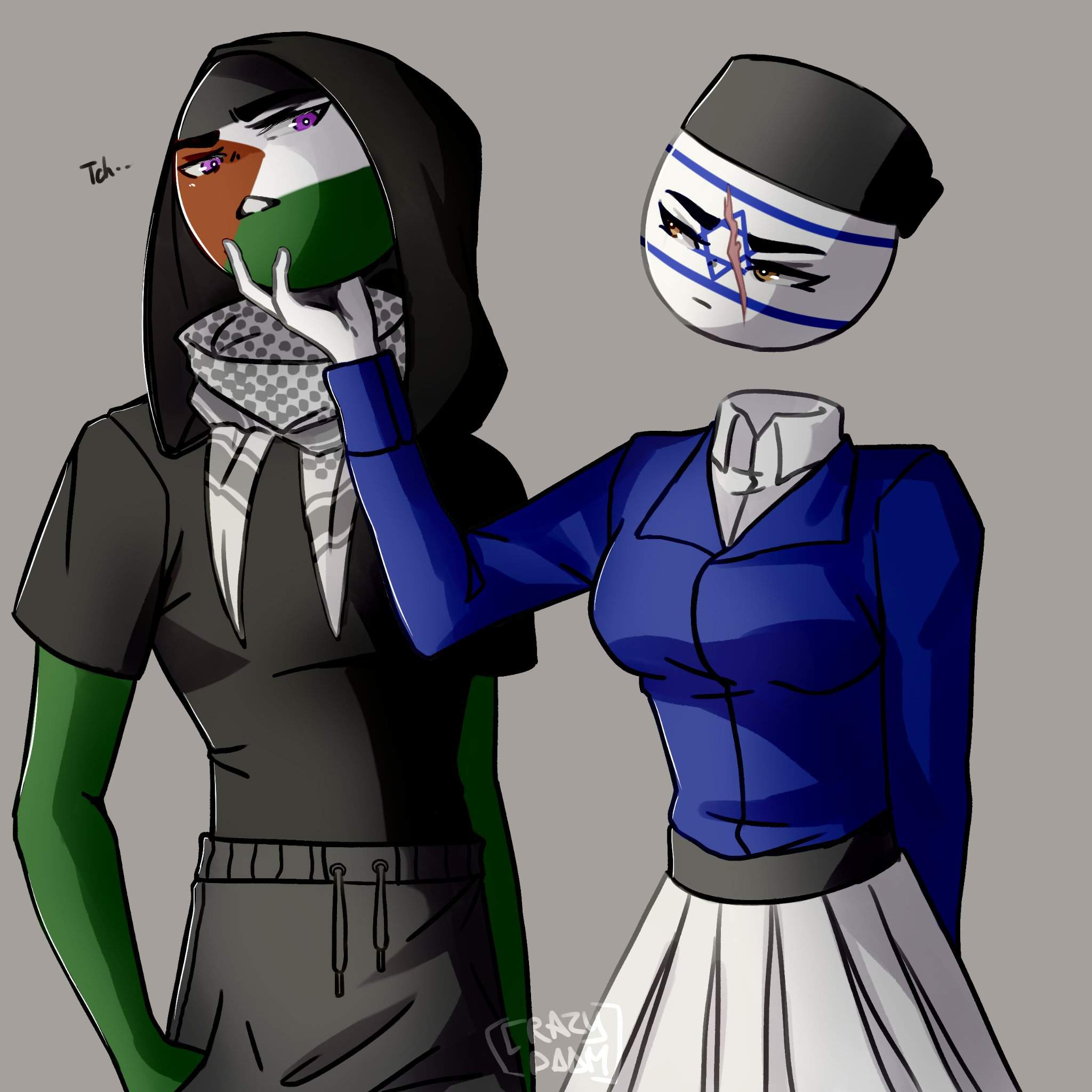 Palestine X Israel Countryhumans