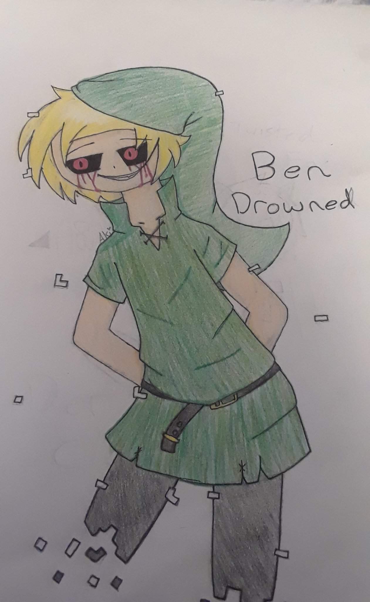 BEN Drowned Drawing ├Creepypasta™┤ Amino