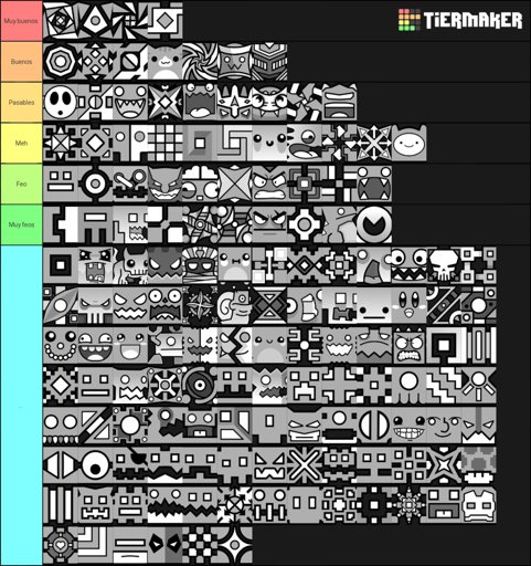 Mi tier list de cubos Geometry Dash ESPAÑOL Amino