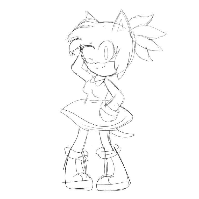 ️• Desenho da Amy OMG 0 Sonic Amino PTBR© Amino