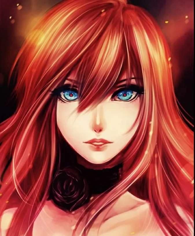 Redhead anime female