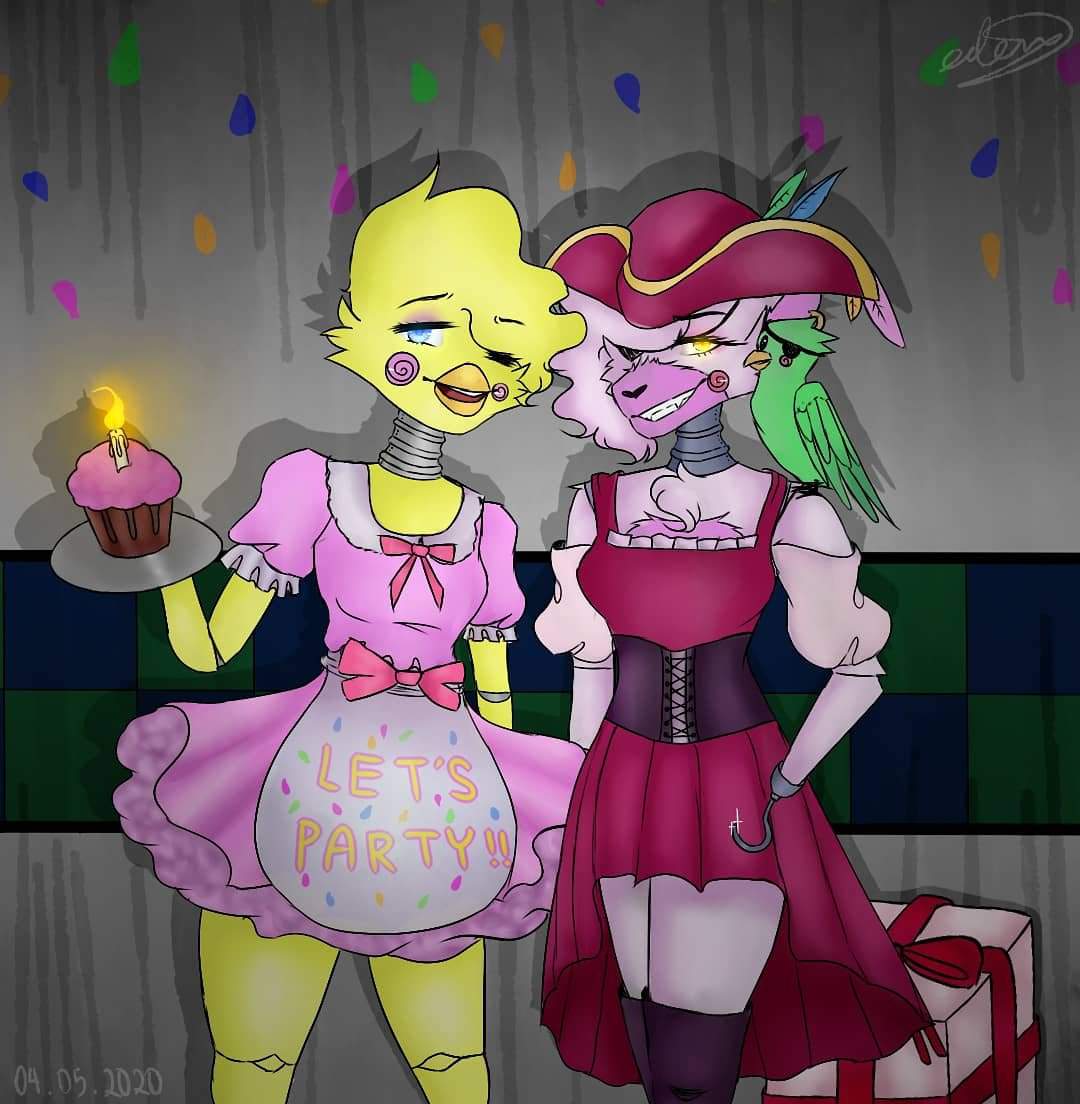 Toy Chica And Mangle Redraw Five Nights At