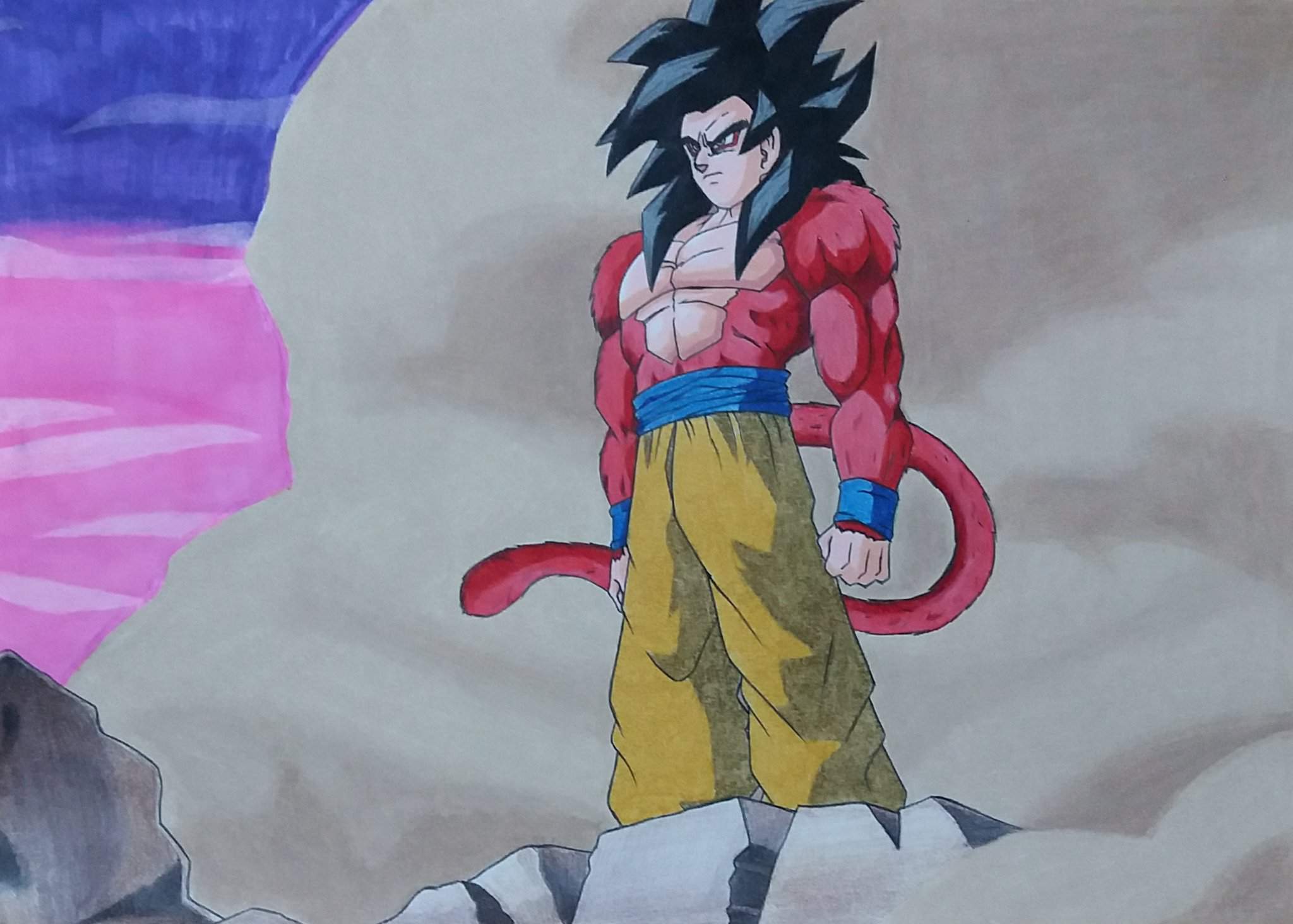 Dibujo de Goku ssj4. | Arte Anime Amino Amino