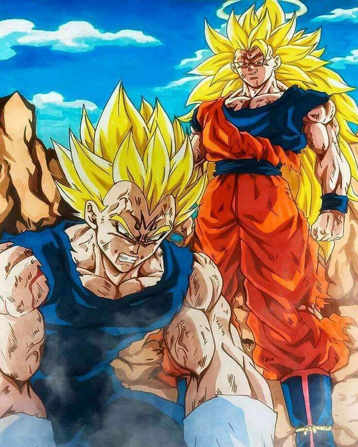 Majin Vegeta Vs. Super Saiyan 3 Goku 💯🔥🤣😎 | Anime Amino