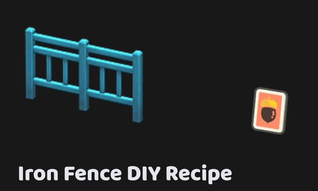 Is someone selling the iron fence DIY ? Animal Crossing New Horizons