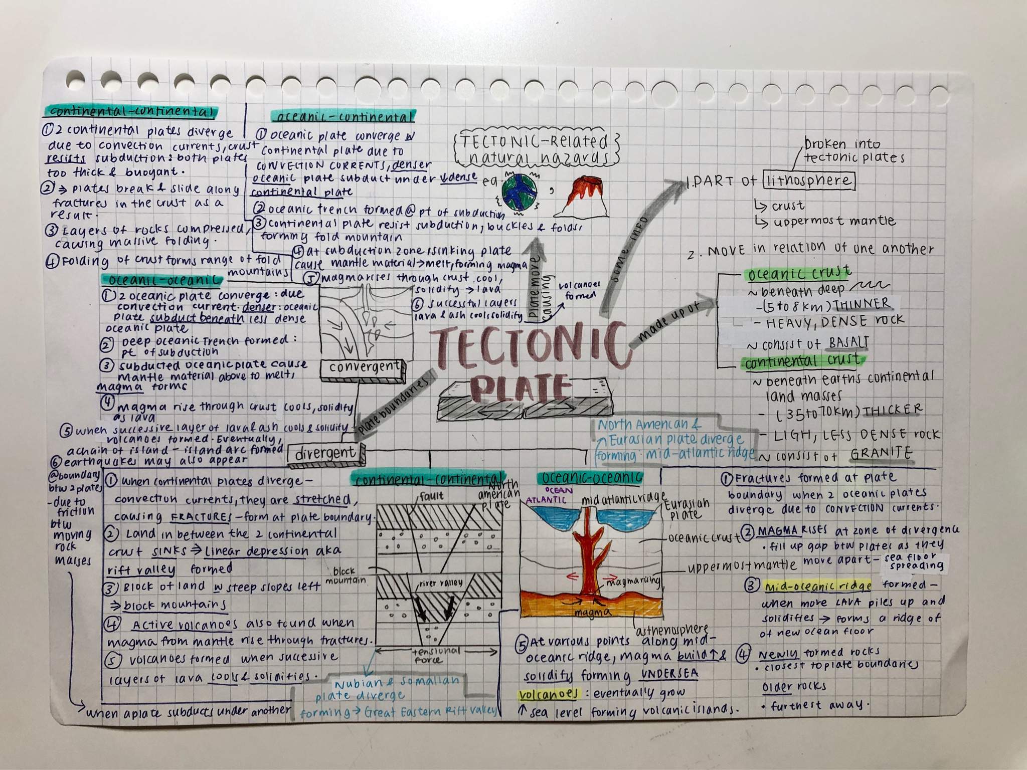 tectonic plates notes Studying Amino Amino