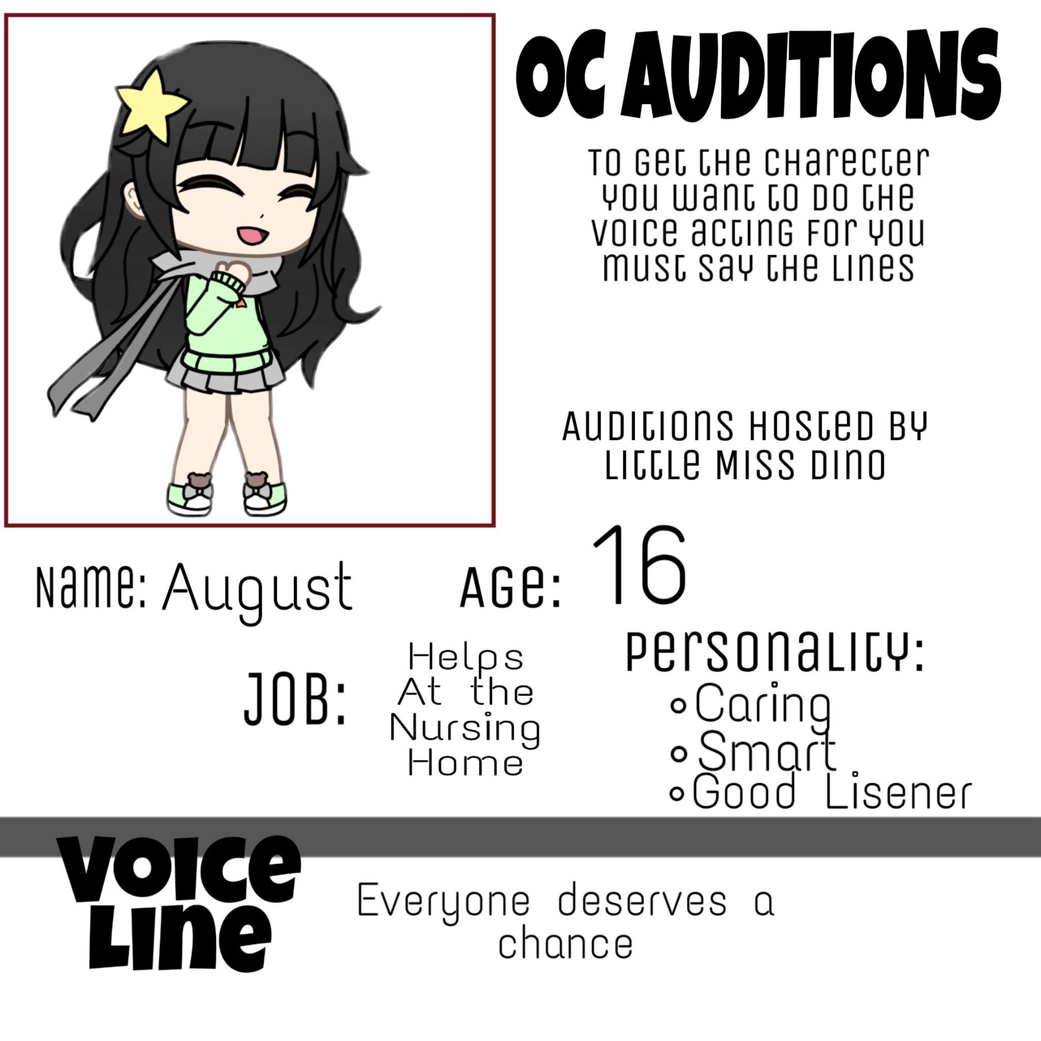 Voice Actors Oc To Audition For Gacha Life Amino