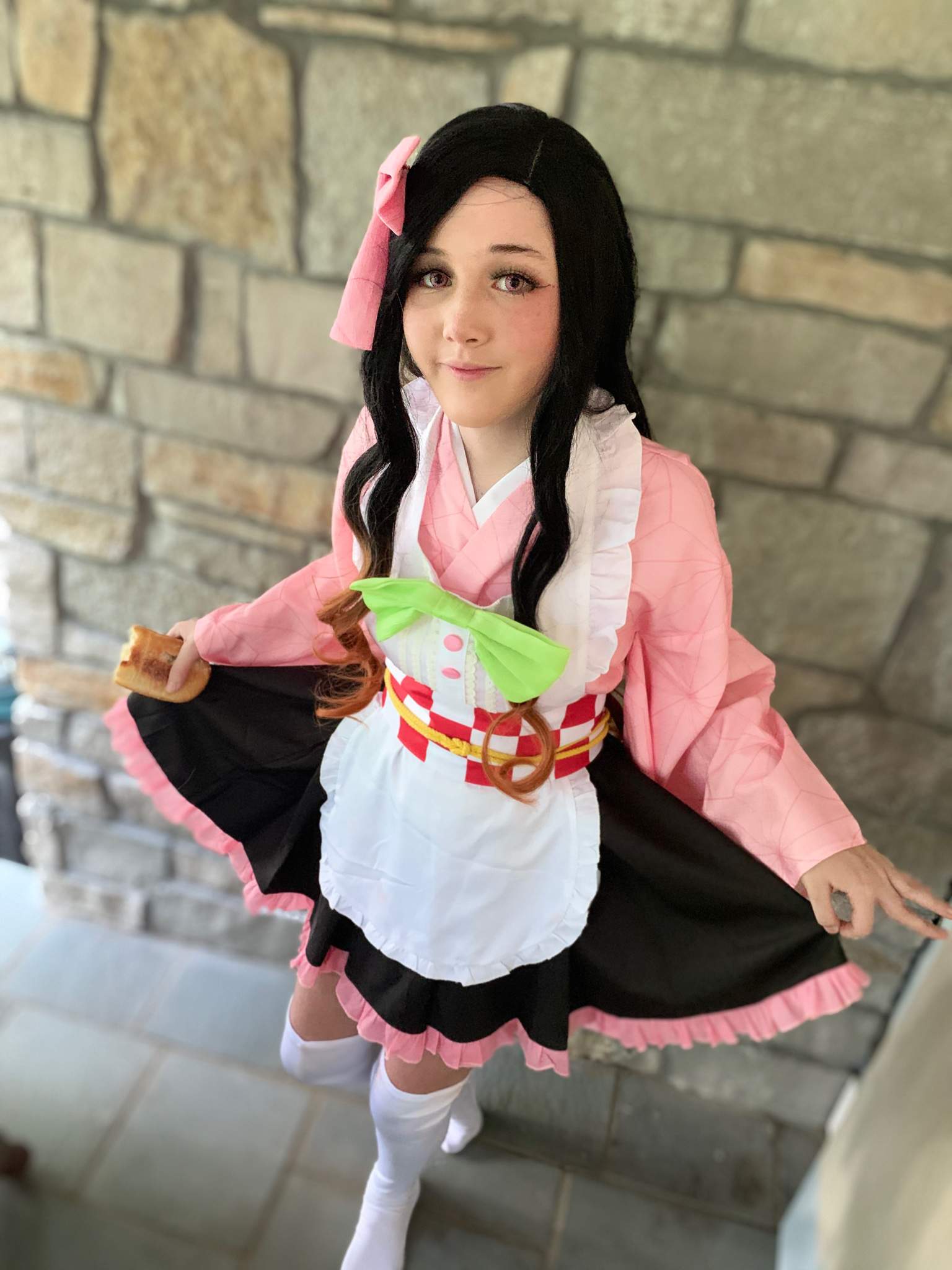 Maid Nezuko Cosplay Demon Slayer Kimetsu No Yaiba Amino