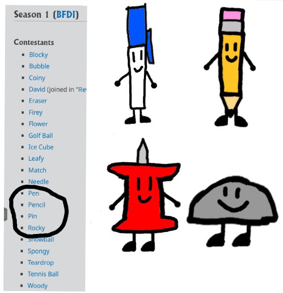 Drawing Every BFDI Character From Season 1 From Memory In Alphabetical ...