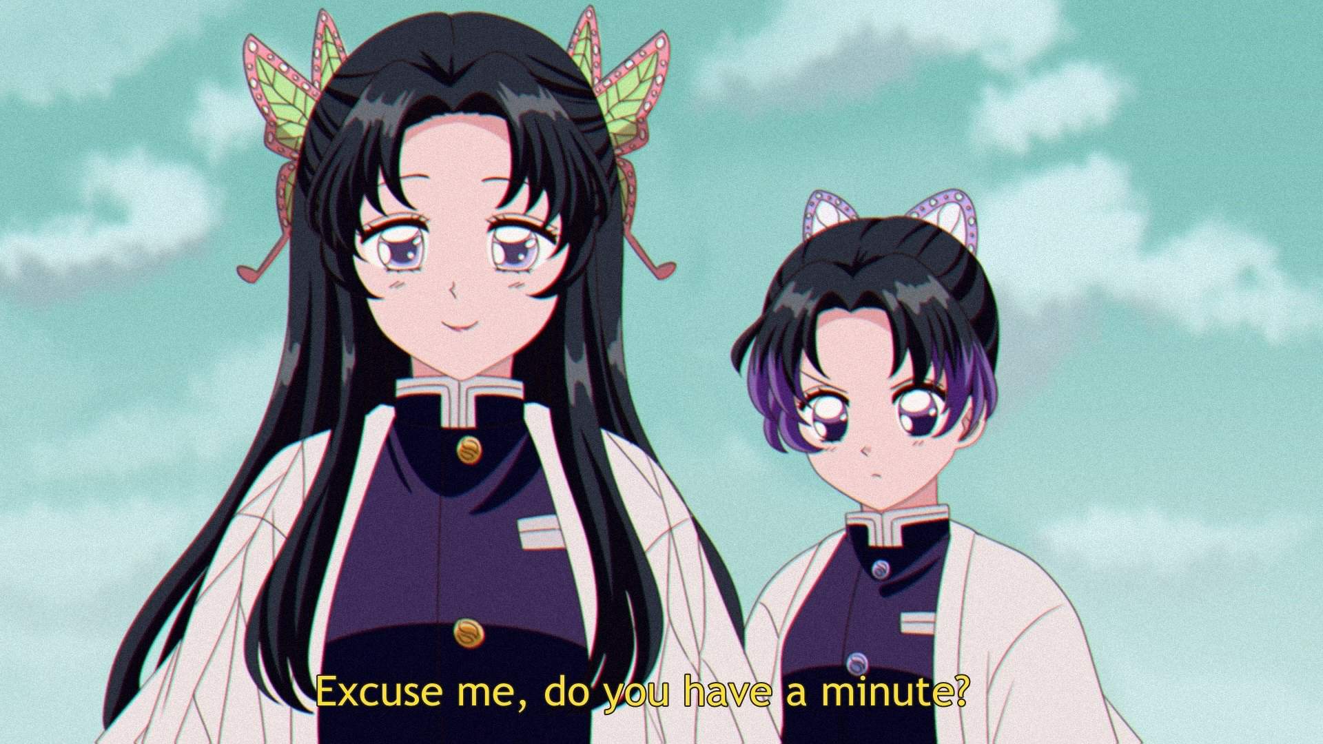 KNY FAN ART] Kochou sisters but in 90's anime artstyle | Demon Slayer:  Kimetsu No Yaiba Amino