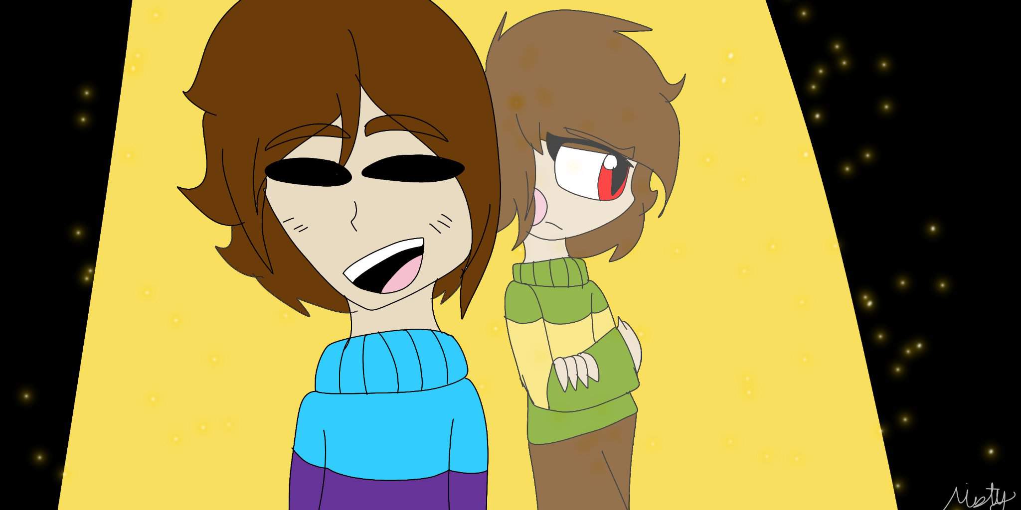 Chara and Frisk drawing | Undertale Amino