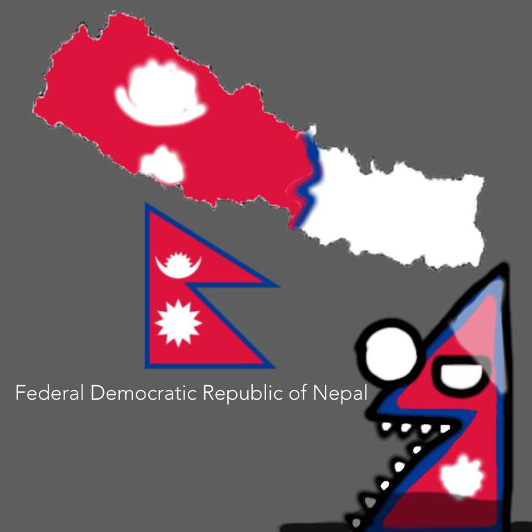 Nepal (Countryballs And Map) | Polandball Amino