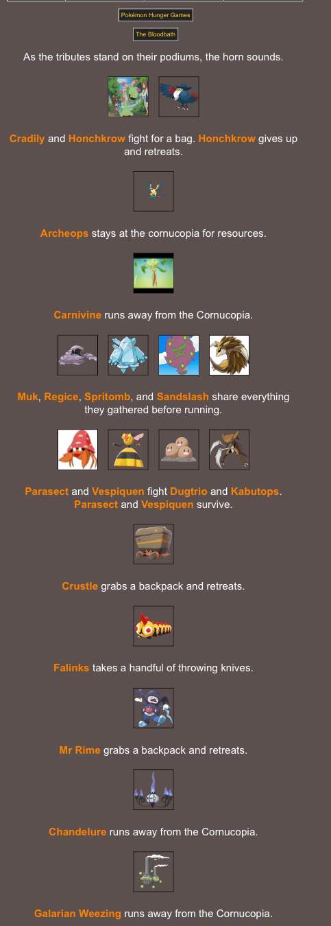 Pok Mon Hunger Games Part Pok Mon Amino