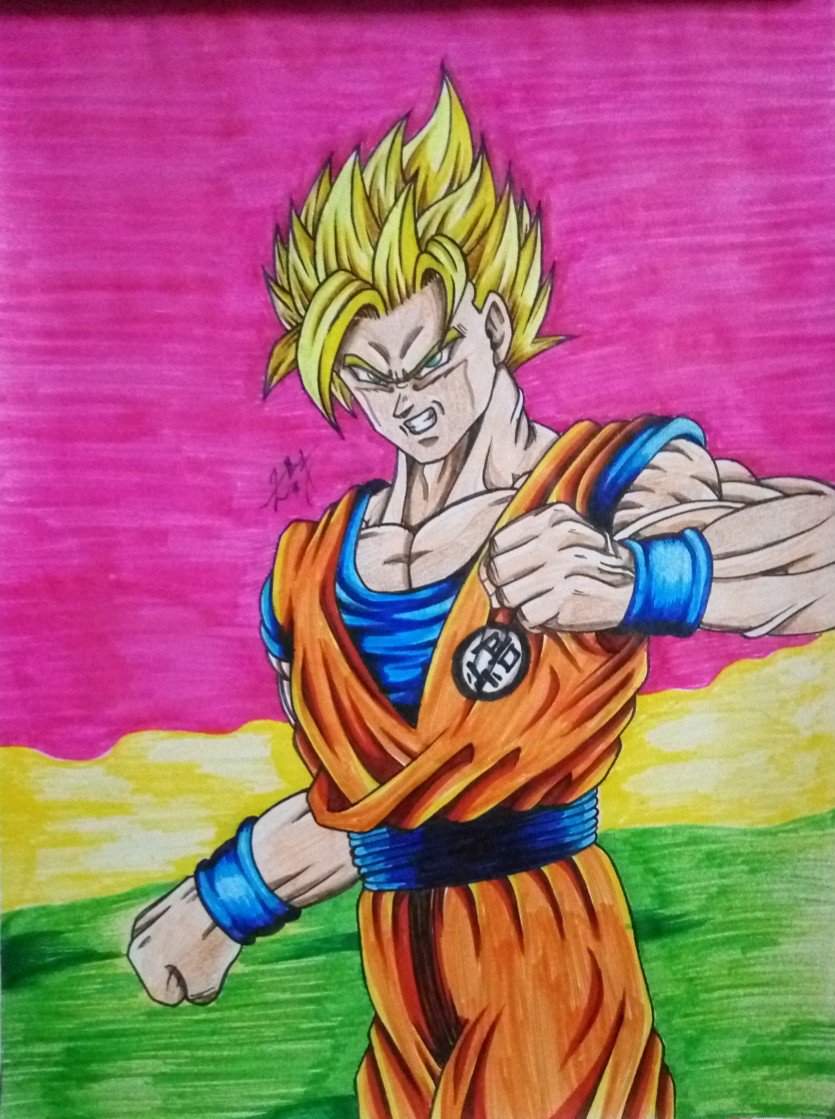 Drawing Goku Super Saiyan 2 •redraw Improve Of The Bad Artwork From 