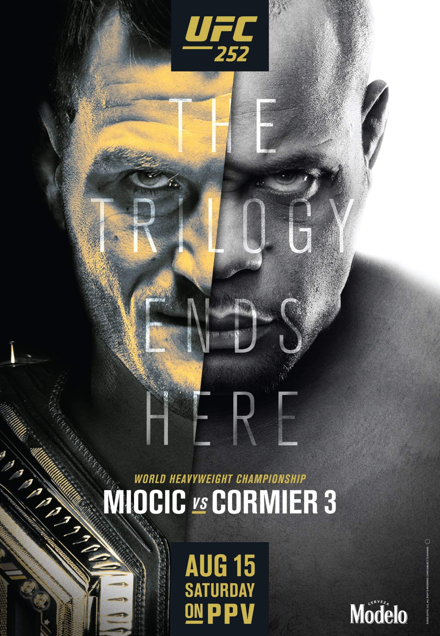 OFFICIAL UFC 252 poster MMA Amino