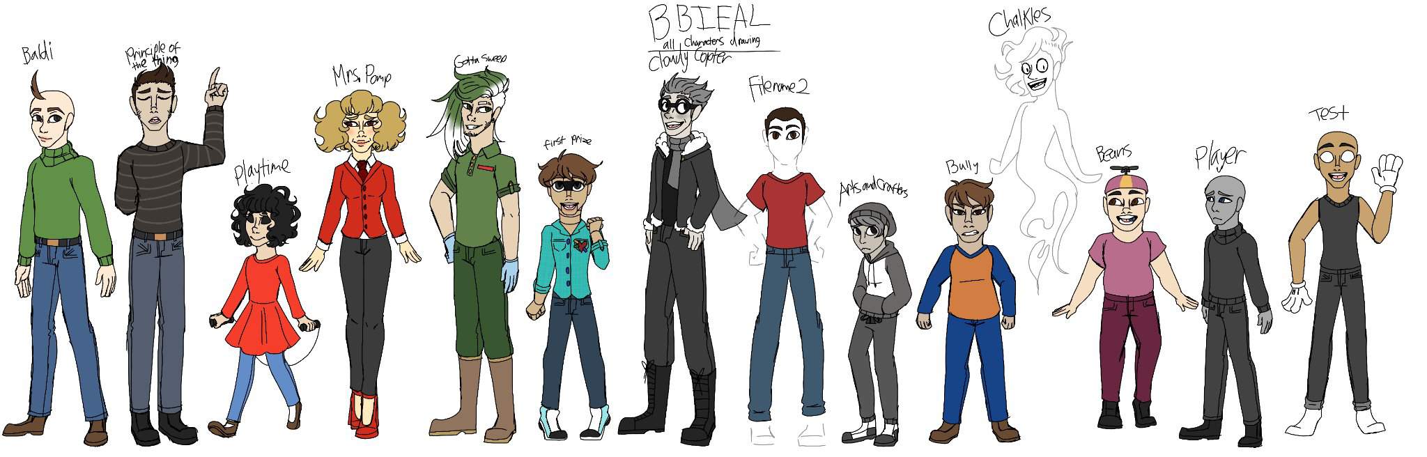 All The Characters In Bbieal Baldis Basics Amino 1584