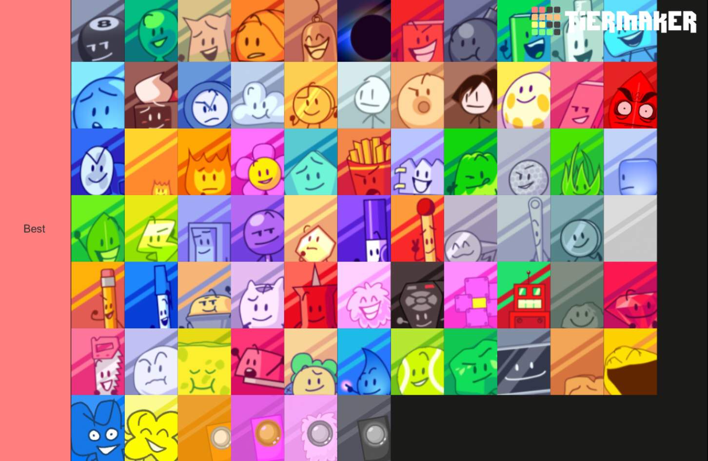 Bfb Tier List Object Shows Amino