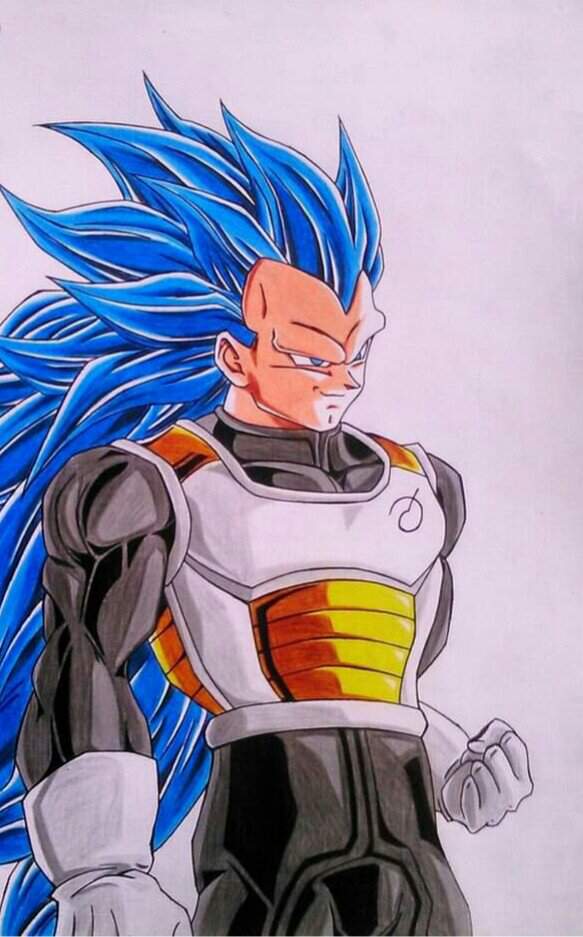 Dibujo de Vegeta ssj 3 blue DRAGON BALL ESPAÑOL Amino