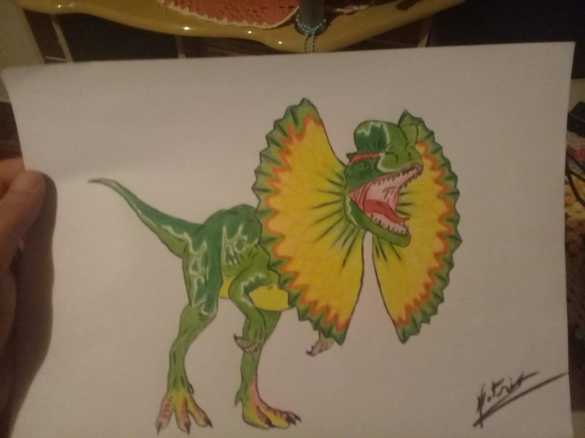 dilophosaurus jurassic park book