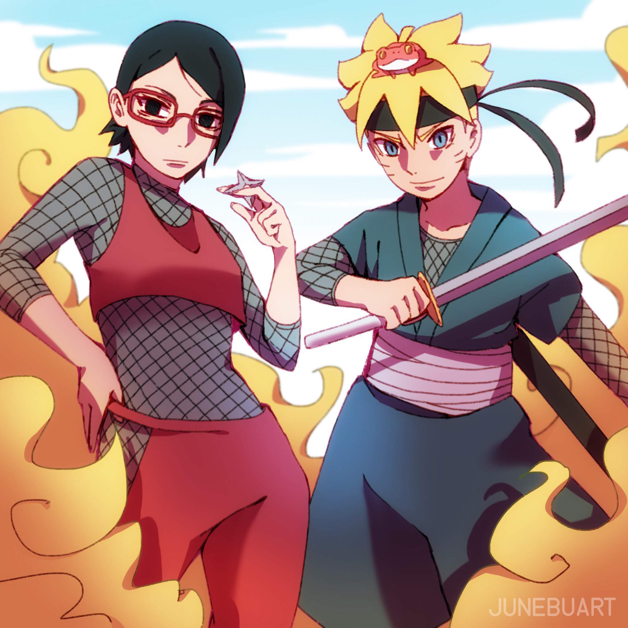 Boruto And Sarada Old Babe Ninja Style Boruto Amino