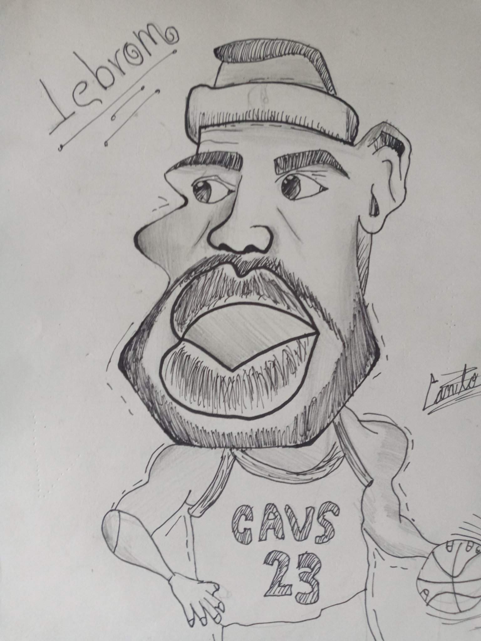 Caricatura De Lebrom James Nba 