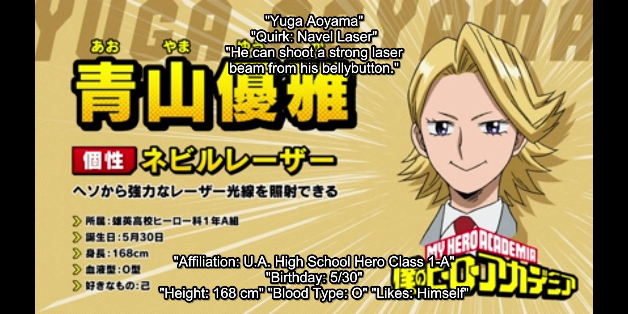 Aoyama | Wiki | My Hero Academia Amino