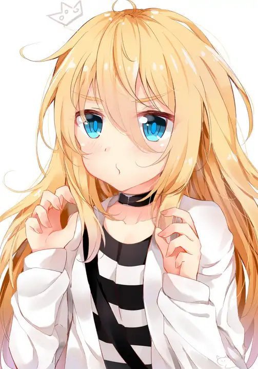 Cute blonde anime