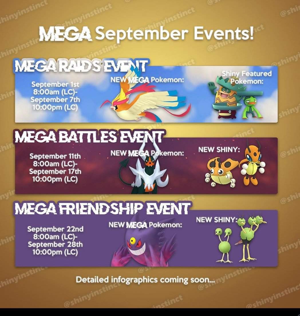 September Mega Events Pokemon GO Amino