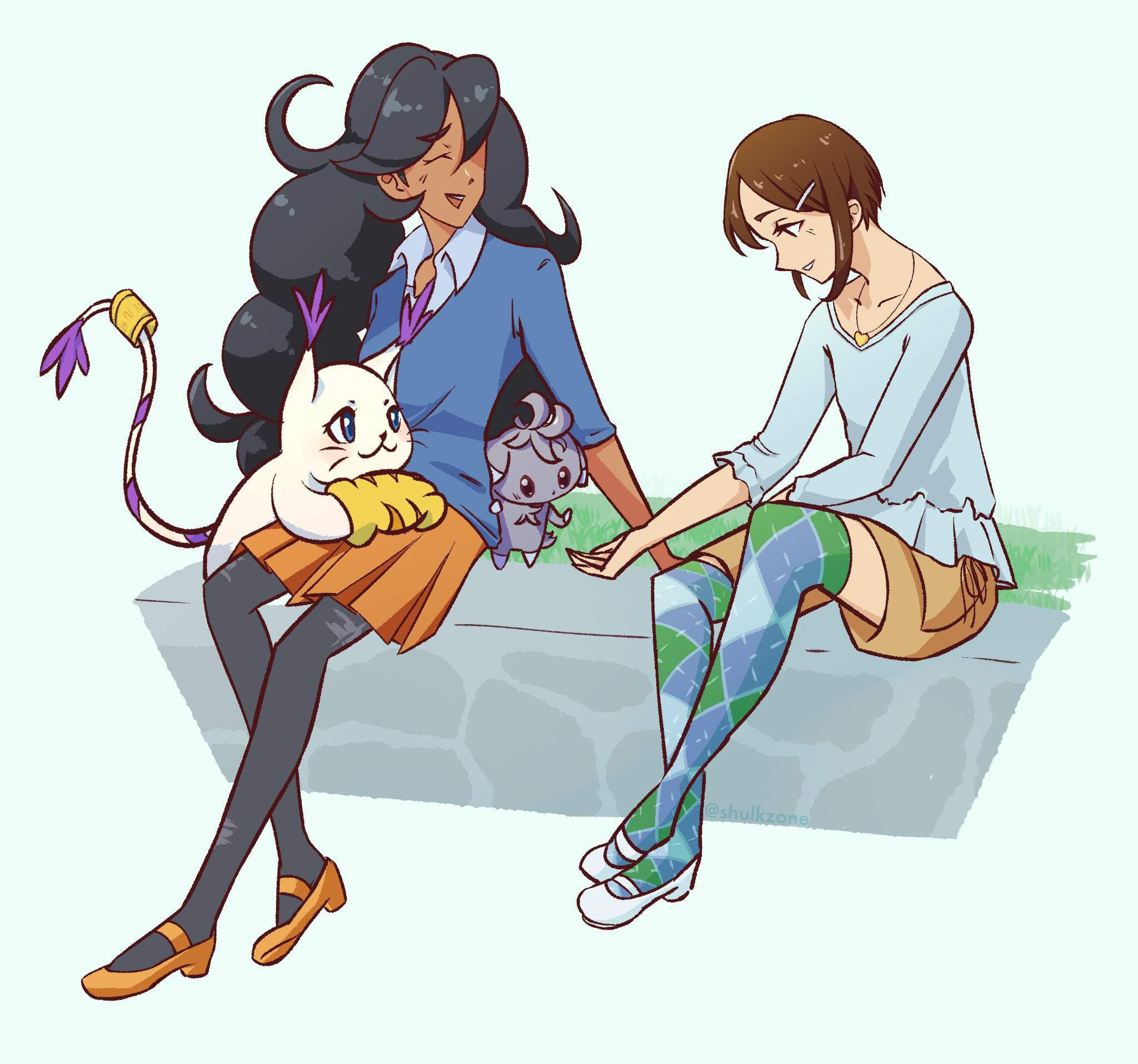 Emma Kari And Their Cats A Pokemon X Digimon Mini Crossover Commission I Funded Pokemon Amino