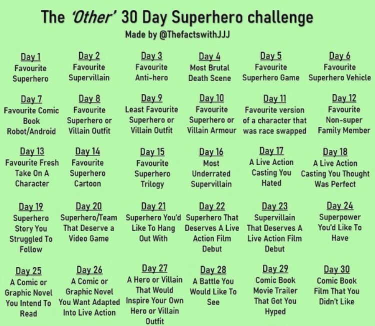 The Other 30 Day Superhero Challenge Official Batman Amino Amino 4630