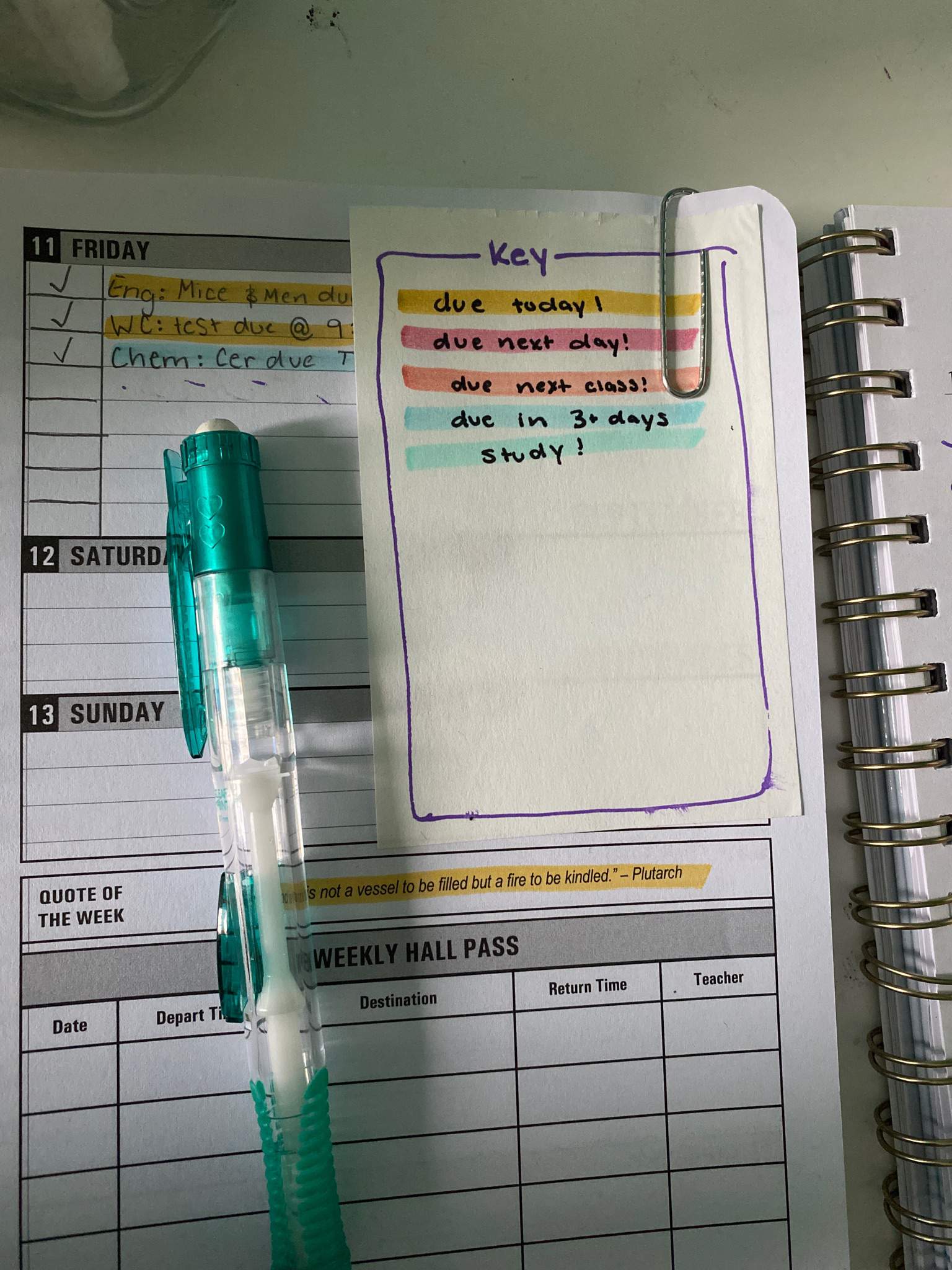 New Planner Color Coding System Studying Amino Amino