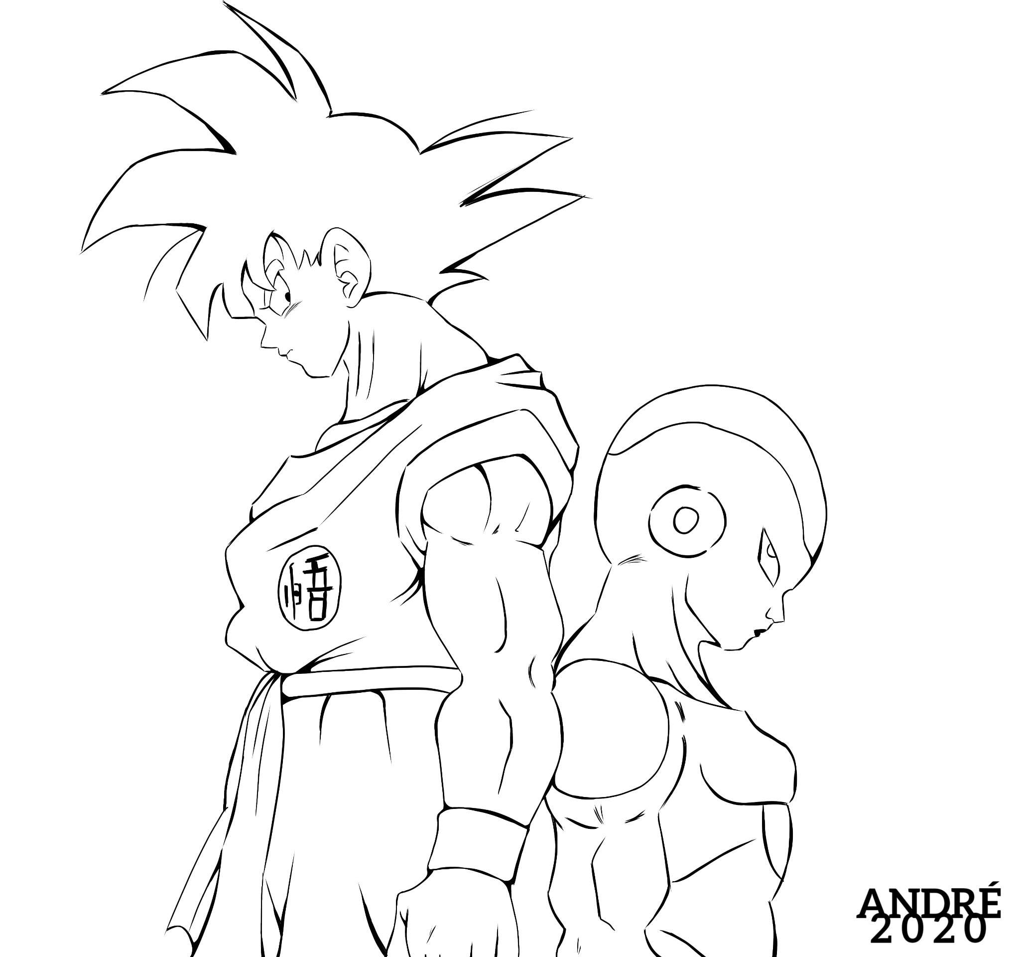 Dibujo de Goku vs Freezer | DRAGON BALL ESPAÑOL Amino